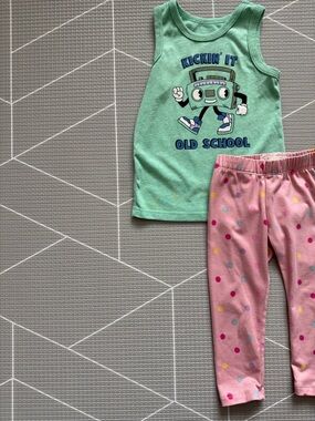 Garanimals|Baby girl summer set,'Kickin' It Old School' Tank & Polka Dot leggngs